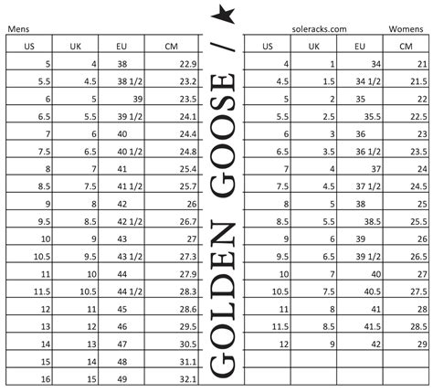 golden goose sneakers size guide